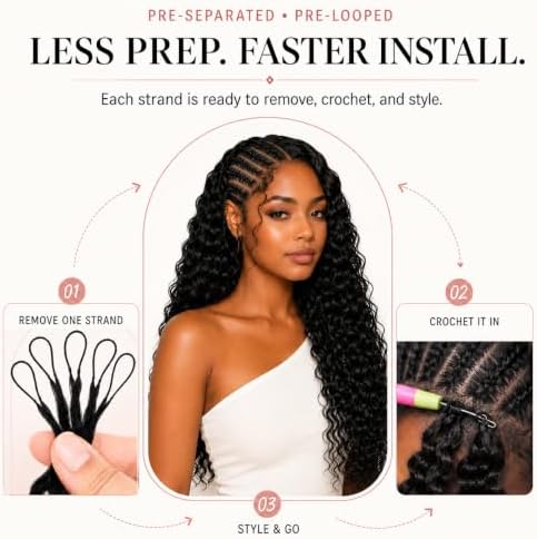 Human Crochet Hair for Black Women Feather Miracle Knots Crochet Human Hair - Image 6