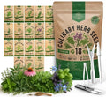 Organo Republic 18 Culinary Herbs Seeds Variety Pack - 10,180+ Heirloom, Non-GMO, Herbs Seeds for Outdoor and Indoor Home Gardening, Including Rosemary, Thyme, Oregano, Mint, Basil, Parsley by OrganoRepublic