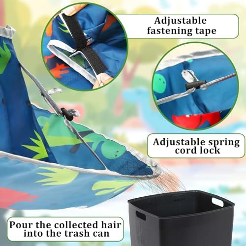 FEBSNOW Kids Hair Cutting Cape Adjustable Haircut Cape Umbrella for Child - Image 3