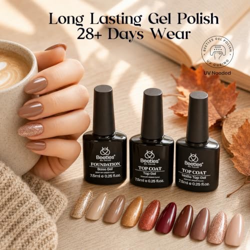 Beetles Fall Gel Nail Polish Set, 20 Colors Warm Mist Gel Polish - Image 5