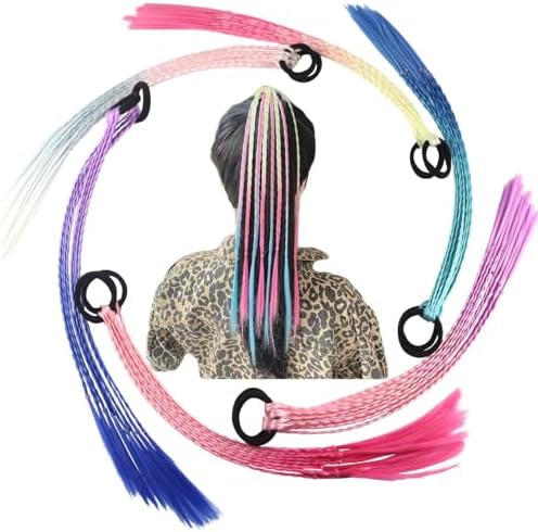 Girl hair accessories, children's colorful braided hair extensions - Image 6