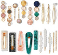 Mehayi 20 PCS Macaron Pearl Acrylic Resin Fashion Hair Clips Set, Cute Hair Barrettes Bobby Pins, Boho Fancy Hairpin Accessories Headwear Styling Tools, Gifts for Women Girls Decorative Wedding by Mehayi