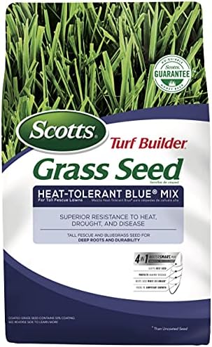 Scotts Turf Builder Grass Seed Heat-Tolerant Blue Mix for Tall Fescue Lawns for Heat, Drought & Disease Resistance, 20 lbs. by Unknown