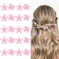 Pink Mini Flower Hair Clips Claw Clips, Hair Clips For Styling Y2K by KEUKORZ