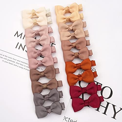 CLLOT Hair Clip 90PCS, Baby Girls Fully Lined Baby Bows Hair Pins Tiny 2' Hair Bows Alligator Clips for Infants Toddlers in Pairs - Image 5