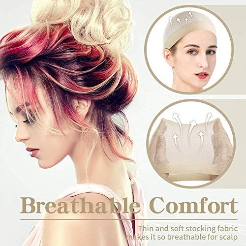 Dreamlover Nude Stocking Wig Caps for Cosplay & Halloween, 12 Pieces - Image 5
