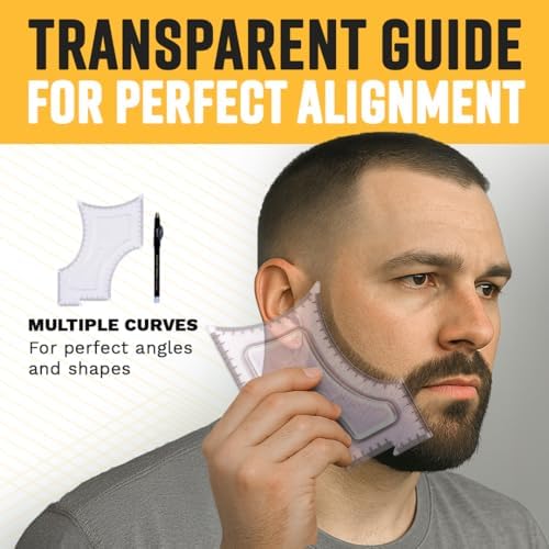 The Cut Buddy Original Shaping Tool, Clear Beard and Hairline Template with Bonus Tracer Pencil, As Seen on Shark Tank - Image 2