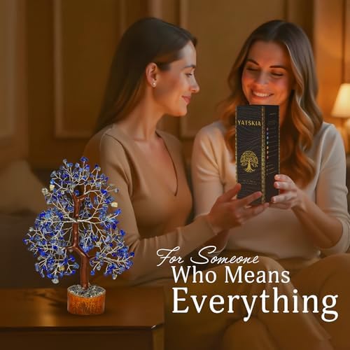 YATSKIA Lapis Lazuli Crystal Tree of Life, Birthday Gifts for Women, Mom & Friends, Handmade Gemstone Tree, Boho Home, Room & Office Desk Decor, House Warming Gifts - Image 4