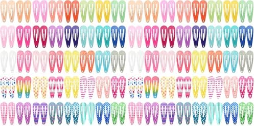 Toddler Hair Clips, Funtopia 80 Pcs (1.2 Inch, 3cm) Cute Mini Snap Hair Clips for Baby Girls Kids, Colorful Small Snap Barrettes Metal Barrette for Fine Hair (Pack of 2) by Funtopia
