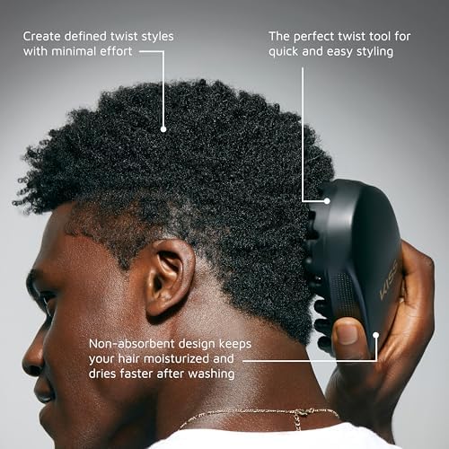 KISS Colors & Care Twist King - Premium Twist Tool, Long-Lasting Durable, 2X Longevity, Defines Twists, Professional Quality, Quick & Easy Styling, Washable, Black, 0.53 pounds (KTWS04) - Image 6