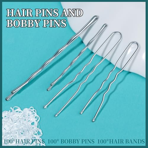 Teenitor 300pcs Silver Bobby Pins Hair Pins Kit Silver Gray Bobby Pins - Image 2