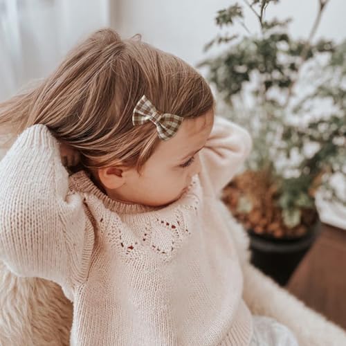Baby Girl Hair Clips Set 20Pcs Tiny 2" Toddler Hair Bows Fully Covered Barrettes Clips for Babies Kids Small Hair Accessories - Image 4