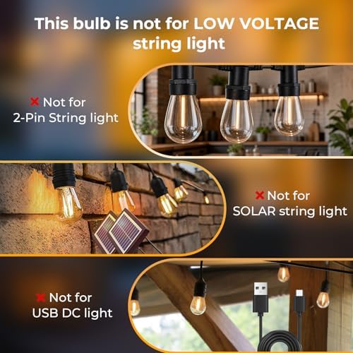 GvvooHome S14 Outdoor String Light Bulbs for Patio & Backyard, 30 Pack - Image 6