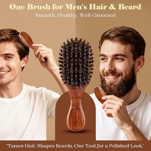 Small 100% Boar Bristle Hair Brush British Craftsmanship Handmade - Image 4