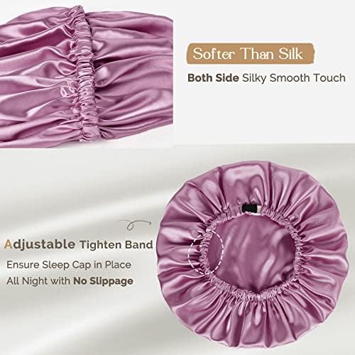 YANIBEST Satin Bonnet for Sleeping Women Men, Adjustable Hair Bonnet - Image 3