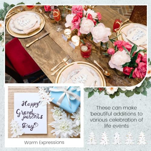 Dunzoom 50 Pcs Plantable Seed Paper Tags Wildflower, Christmas Tree Shape - Image 6
