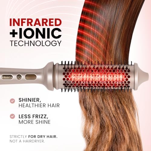 ELLA BELLA® Heated Round Thermal Styling Brush with Infrared, 1.5" Barrel - Image 3