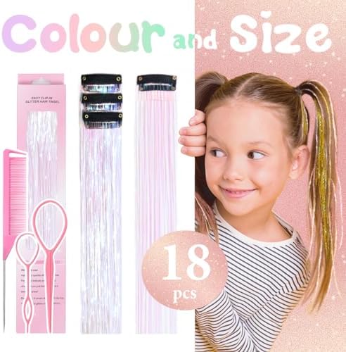 Hair Tinsel Clip in White Fairy Hair Tinsel Kit - Image 3