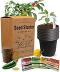 Pepper Seeds Variety Pack Indoor Pepper Growing Kit Our Pepper Seeds Kit Includes Green Bell Pepper, Anaheim, Jalapeno, Cayenne, Habanero, Ancho, Seranno and Hungarian Hot Wax Peppers by GardenersBasics