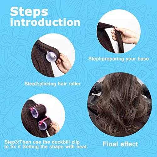 Self grip hair roller set,Hair roller set 18 pcs,Hair rollers with hair roller clips and comb,Salon hairdressing curlers,DIY Hair Styles, Sungenol 3 Sizes blue Hair Rollers in 1 set - Image 4
