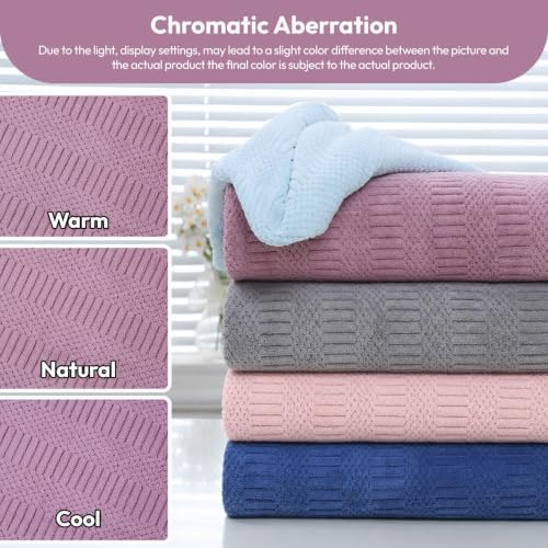 JML Microfiber Bath Towels, 2 Pack, 27x55 in, Purple - Image 6