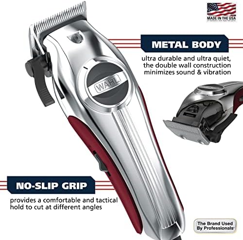Wahl USA Pro Ultra Quiet High Torque Corded Hair Clipper for Ultra Quiet Operation and Cooler Operating Temperatures, Metal Housing with Bonus Hair Clipping Guard Caddy - Model 3000097 (Pack of 3) - Image 3