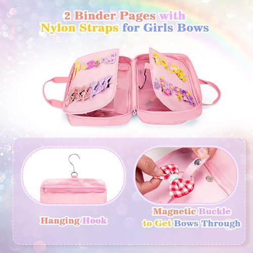 Hanging Hair Accessories Organizer for Baby Girls, Hair Bow Storage Bag - Image 3