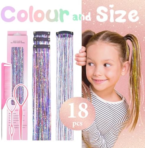 Hair Tinsel Clip in Dreamy Colorful Fairy Hair Tinsel Kit - Image 3