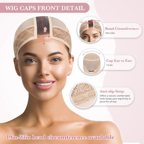 Wig Caps for Women Non Slip - All-in-1 Wig Cap for Lace Front Wigs - Image 2