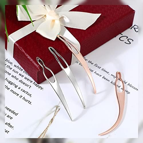 WILLBOND4 Pcs Interlocking Tool for Locs, Rose Gold, Silver - Image 7