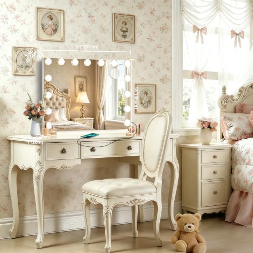 Ratsamee Hollywood Vanity Mirror with Lights, Bluetooth USB Charging Port - Image 2