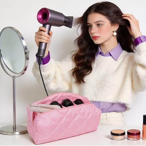 HiTotes Hair Tools Travel Bag Compatible with Dyson Airwrap Cute Floral Travel Case for Shark Flexstyle Hair Tools Organizer - Image 4