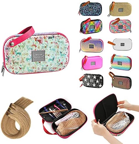 RemeeHi Lace Wig Travel Bag Storage Case, Hair Tools Hairdressing Bag, Stylist Cosmetic Organizer With Accessory Pockets Small G110 - Image 2
