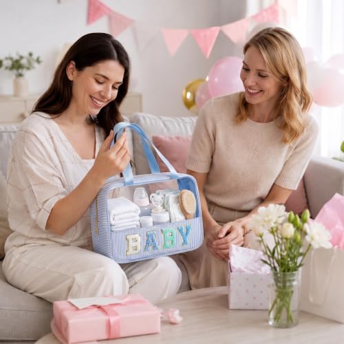 Sanwuta Clear Seersucker Baby Bag, Light Blue - Image 5