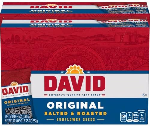 DAVID Sunflower Seeds, Original Flavor, 1.625 oz. (Pack of 24) by DAVID
