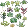 Augshy Artificial Succulents, 16 Pack Fake Succulents Plants Artificial Small Fake Plants Faux Succulents Unpotted for Lotus Landscape Decorative Garden Arrangement Decor by Augshy