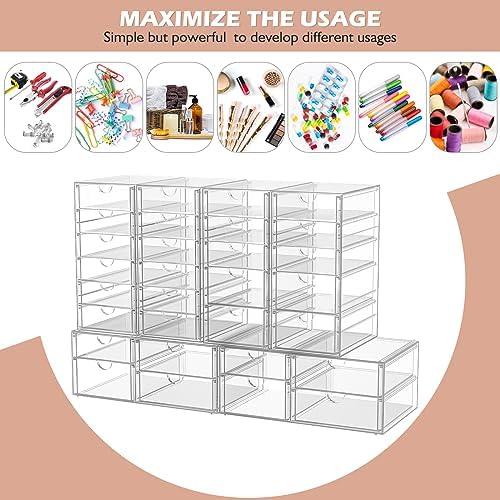caktraie Acrylic 7-Drawer Makeup & Storage Organizer for Bath,Desk - Image 4