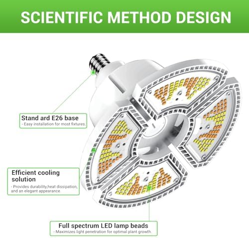 80W LED Grow Light Bulb for Indoor Plants, Full Spectrum - Image 4