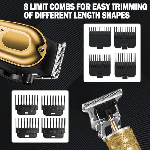 3-in-1 Hair Clippers for Men, Beard Trimmer & Foil Shaver, Golden - Image 5