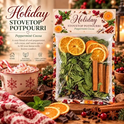 1 Pcs Christmas Simmer Pot Stovetop Potpourri 120G Peppermint Cocoa - Image 4