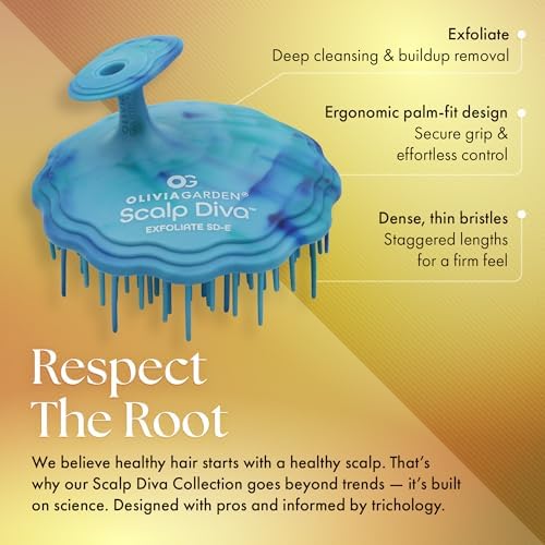 Olivia Garden Scalp Diva Scalp Care Brush - Healthy hair starts with a healthy scalp - Helps with Exfoliating, Cleansing and Massaging - Professional Hair Care Tool for All Lengths - Snag-Free Design - Image 2