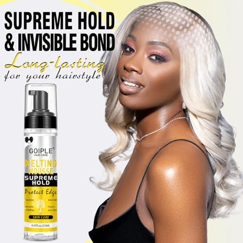 8.45 FL OZ Lace Melting and Holding Mousse Glue-Less Hair Adhesive for Wigs, Extra Hold Lace Melting Mousse Adhesive Wig Spray for Closure Wigs Extensions, Wig Melting Mousse Supreme Hold for Wig Hair - Image 7