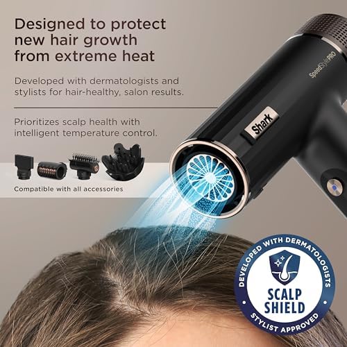 Shark SpeedStyle Pro Ionic Hair Dryer, Scalp Shield, Curly-Coily, HD732 - Image 4