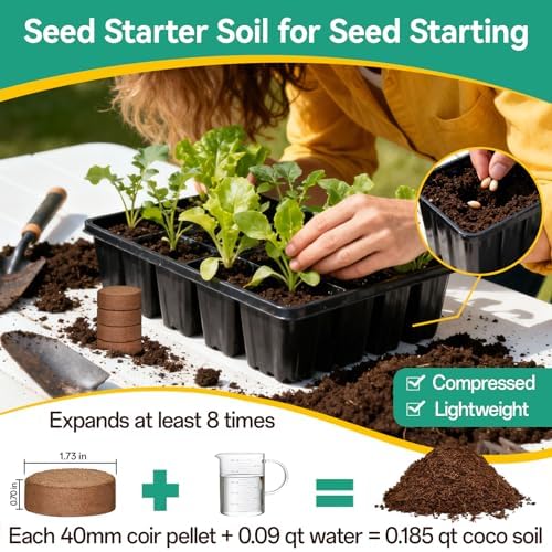 ZeeDix Coco Coir Pellets, 50 Pcs 40mm Seed Starter Soil Pods for Planting - Image 2