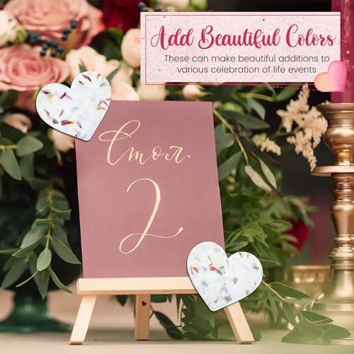 Dunzoom 50 Pcs Plantable Seed Paper Tags Wildflower,Heart - Image 5