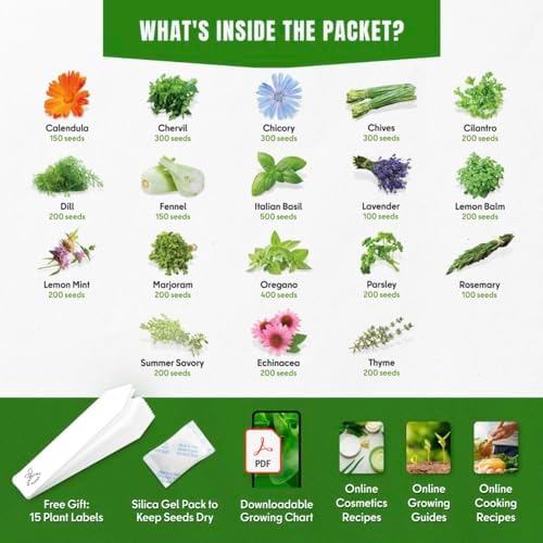 SproutMe Culinary Herb Seeds for Planting, 18 Varieties, 4100+ Seeds - Image 2
