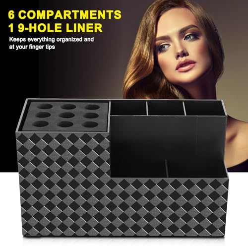 NICEMOVIC Barber Scissors Holder Box, Barber Accessories Barber Supplies, Professional Salon Hairdressing Scissors Rack Holder Storage Organizer for Hairstyling Combs Clips Brushes - Image 4