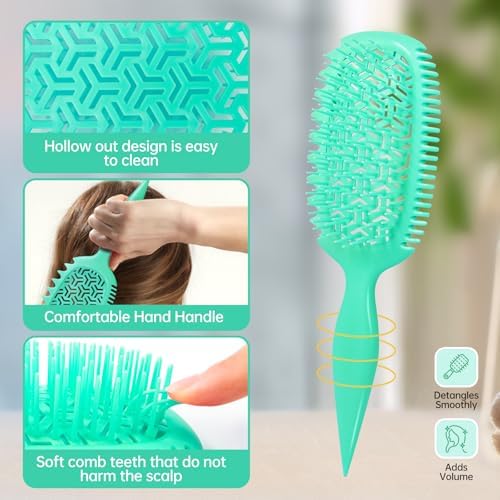Curly Hair Lovers Gifts Detangler Wet & Dry Hair Brush for Women - Curl Defining Curly/Wavy Brush, Shower & Travel Friendly - Image 4
