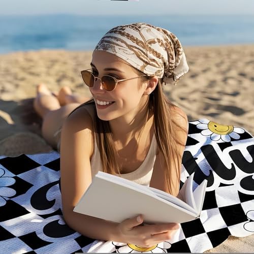 JML Personalized Beach Towel with Name, Custom Flower Beach Towel, Customized Microfiber Pool Towel, Quick Dry & Absorbent Swim Towel for Adult,Mother's Day, Birthday, Summer Holiday,Vacation - Image 5