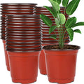 Augshy 130 Pcs 6 Inches Plastic Plant Nursery Pots, Seed Starting Container by Augshy